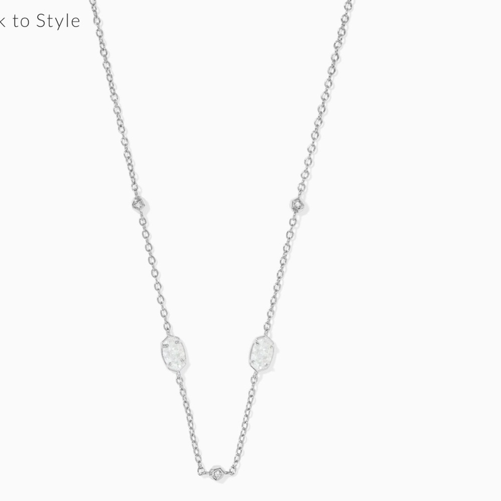 Kendra Scott Color Bar Emilie Three Stone Strand Necklace